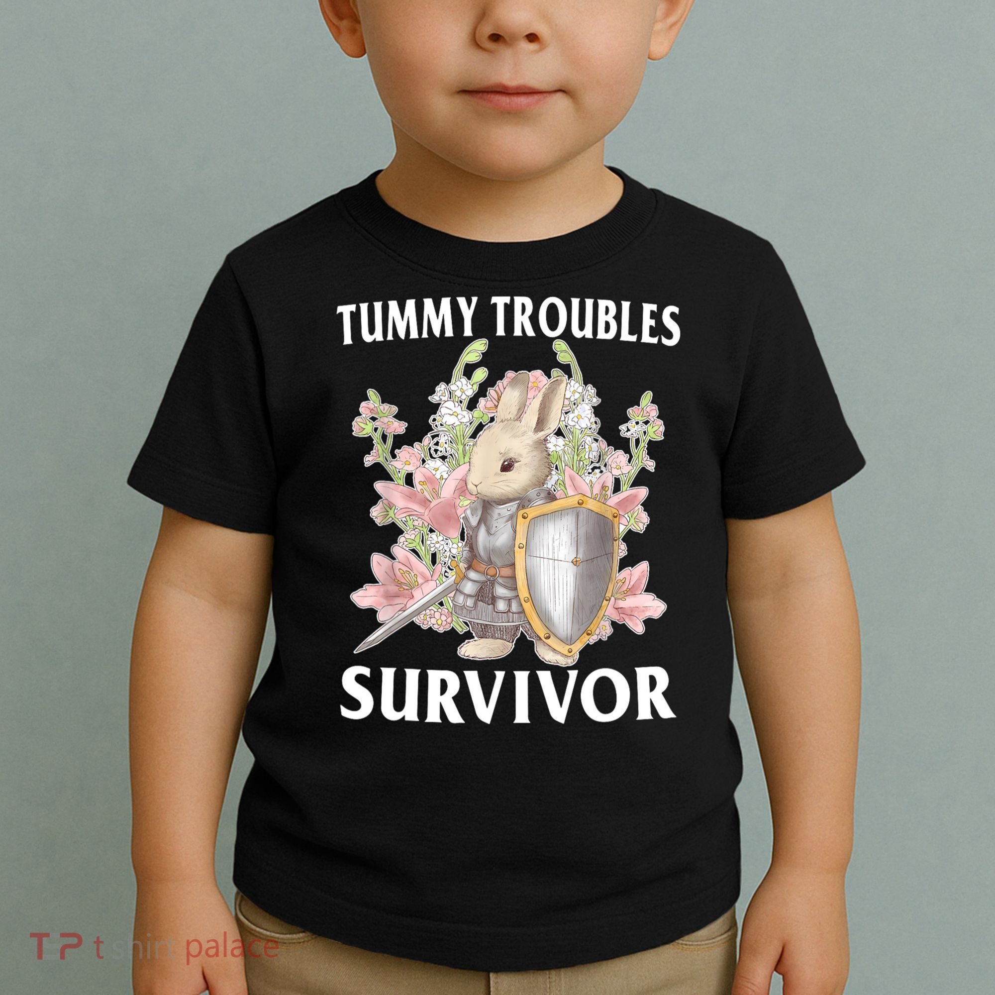 Tummy Troubles Survivor Funny Sarcastic Ibs Humor Statement Toddler T-Shirt