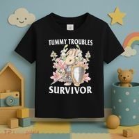 Tummy Troubles Survivor Funny Sarcastic Ibs Humor Statement Toddler T-Shirt thumb 3