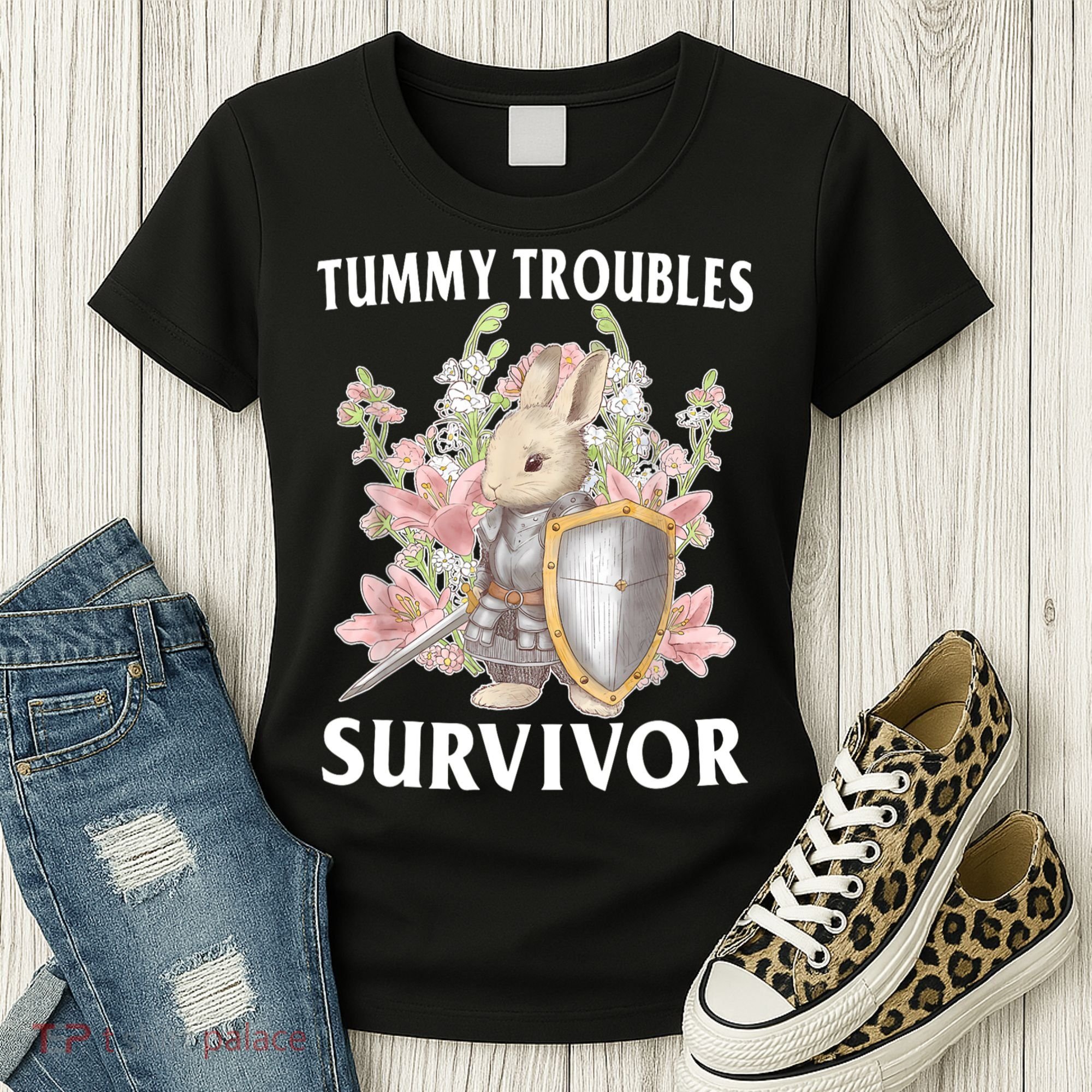 Tummy Troubles Survivor Funny Sarcastic Ibs Humor Statement Women's T-Shirt