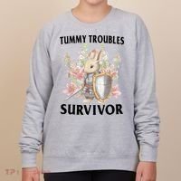 Tummy Troubles Survivor Funny Sarcastic Ibs Humor Statement Women's Sweatshirt thumb 0