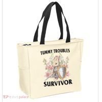 Tummy Troubles Survivor Funny Sarcastic Ibs Humor Statement Tote Bag thumb 2