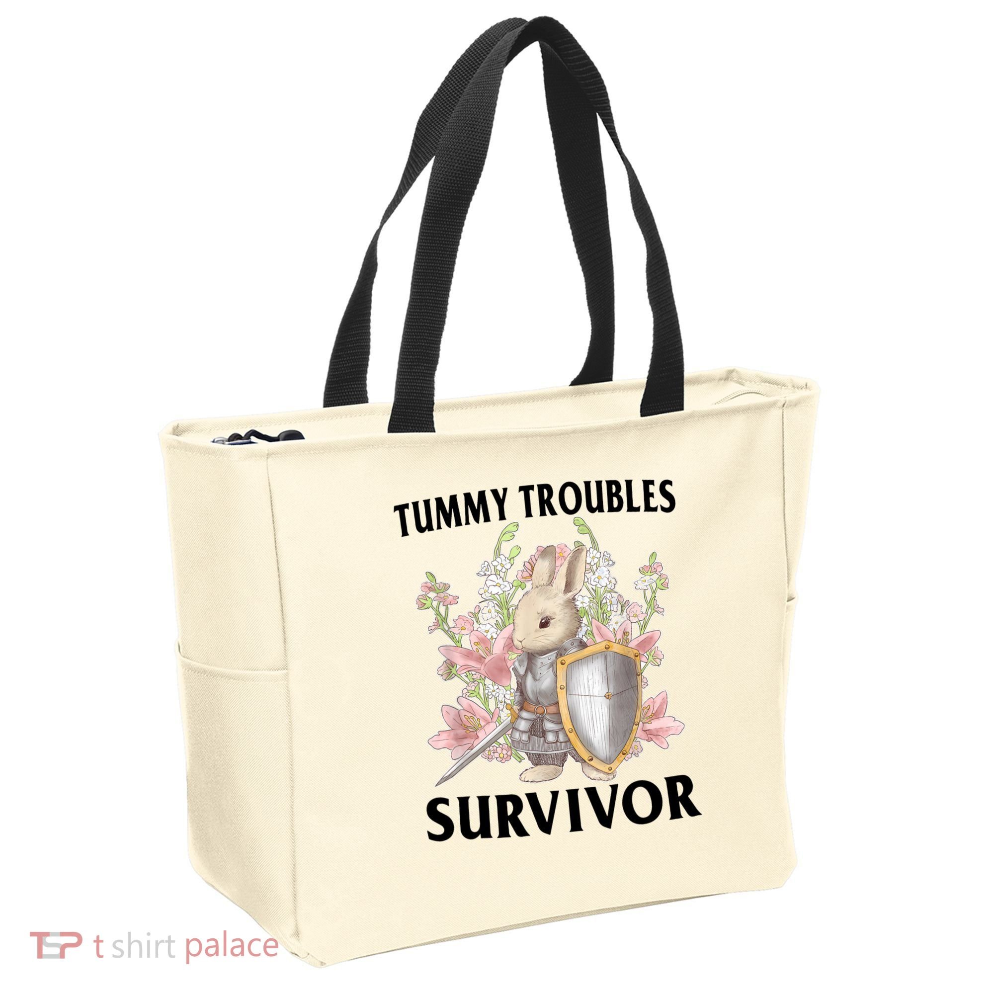 Tummy Troubles Survivor Funny Sarcastic Ibs Humor Statement Tote Bag