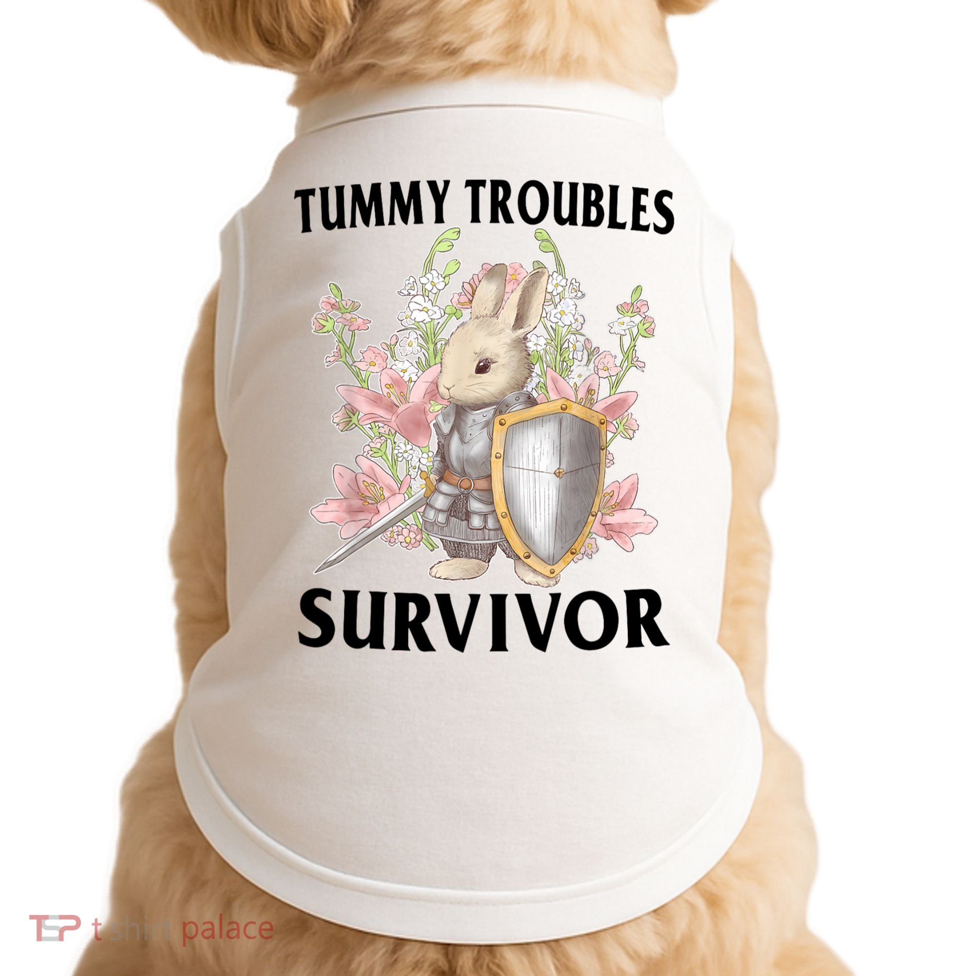 Tummy Troubles Survivor Funny Sarcastic Ibs Humor Statement Doggie Tank