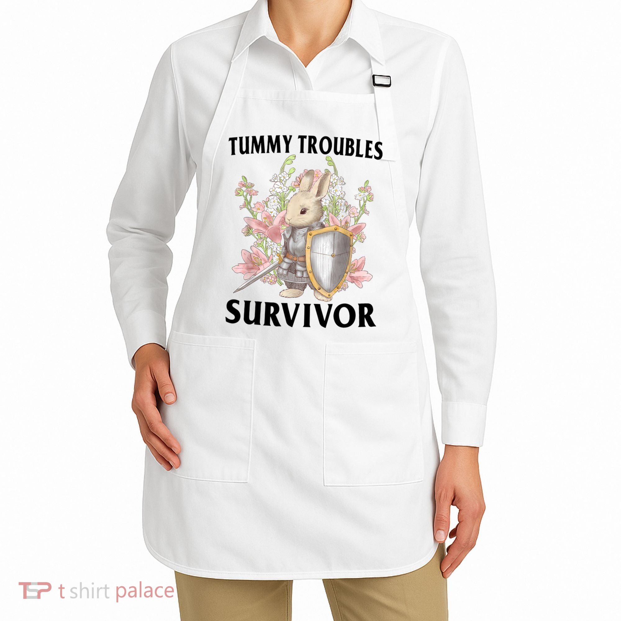 Tummy Troubles Survivor Funny Sarcastic Ibs Humor Statement Apron