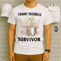 Tummy Troubles Survivor Funny Sarcastic Ibs Humor Statement T-Shirt thumb 6