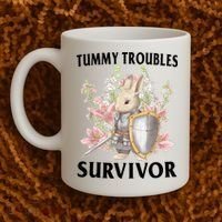 Tummy Troubles Survivor Funny Sarcastic Ibs Humor Statement Coffee Mug thumb 2