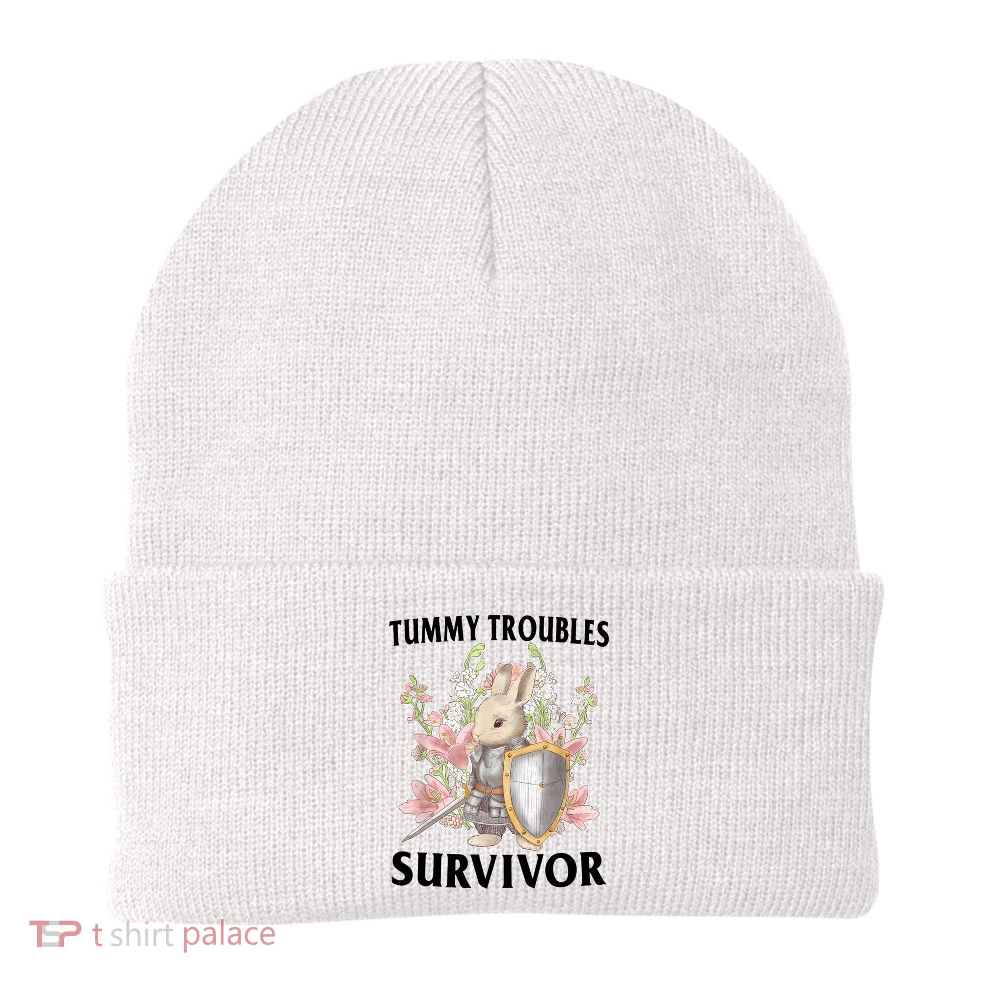 Tummy Troubles Survivor Funny Sarcastic Ibs Humor Statement Beanie