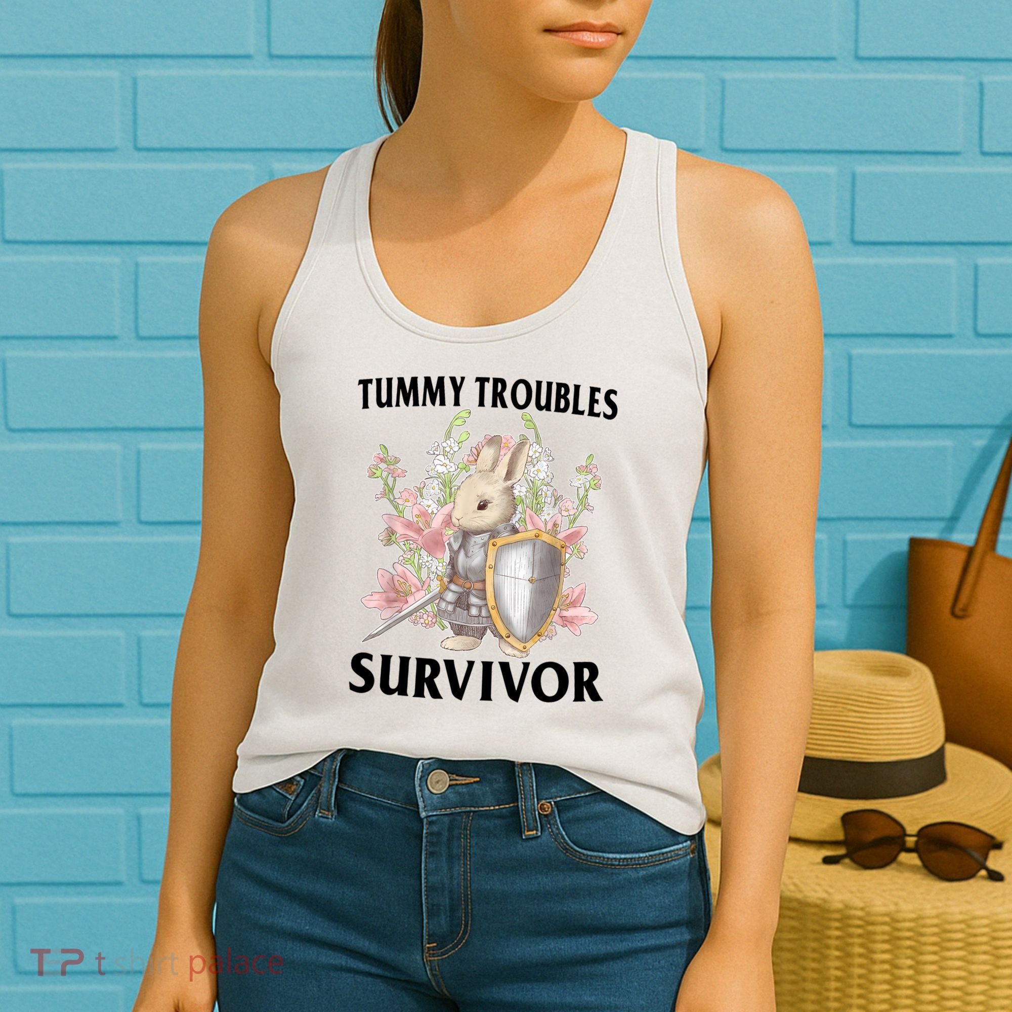 Tummy Troubles Survivor Funny Sarcastic Ibs Humor Statement Women's Tank Top