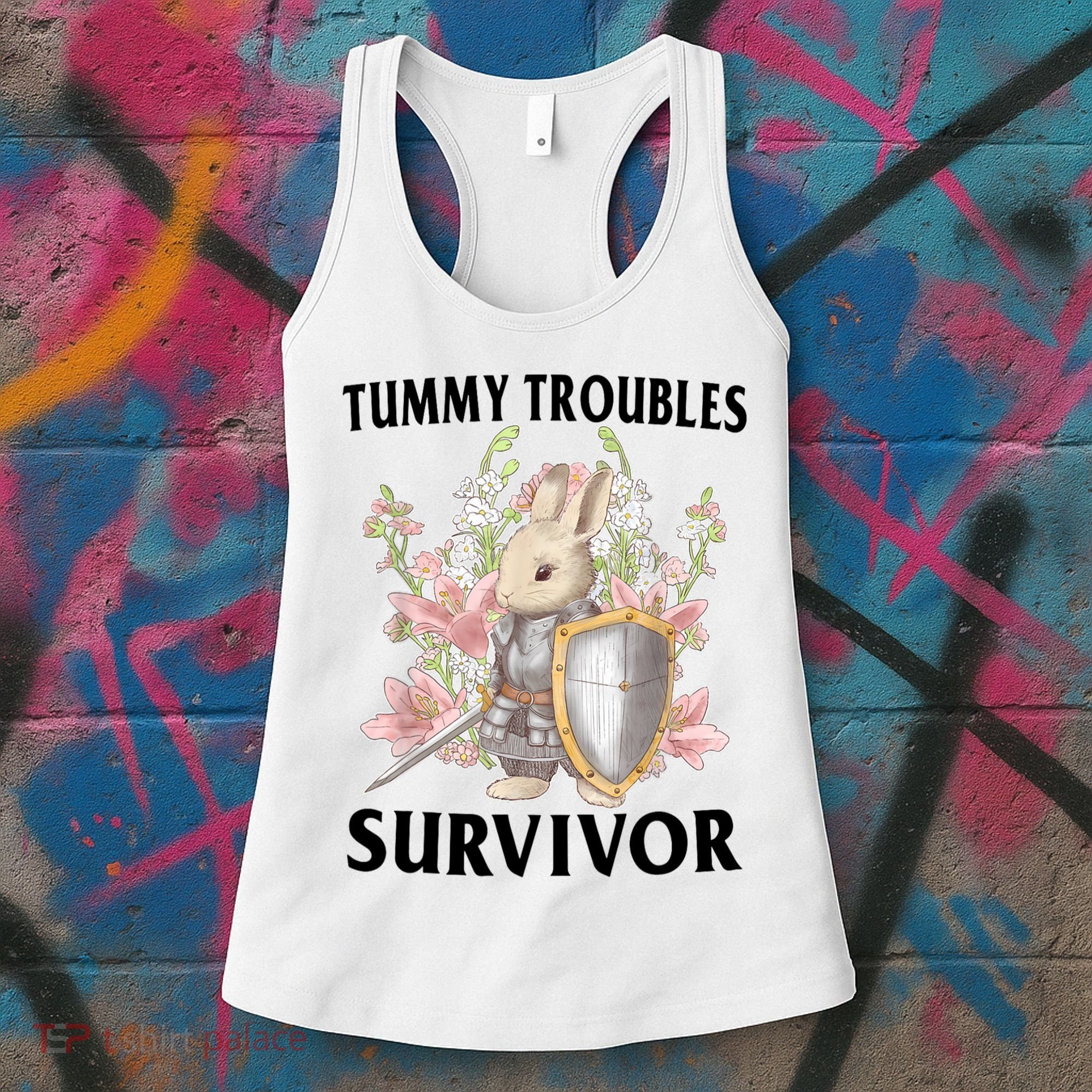 Tummy Troubles Survivor Funny Sarcastic Ibs Humor Statement Women's Tank Top