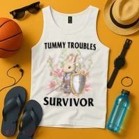 Tummy Troubles Survivor Funny Sarcastic Ibs Humor Statement Tank Top thumb 4