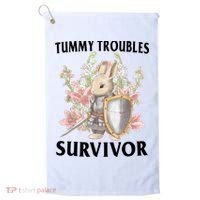 Tummy Troubles Survivor Funny Sarcastic Ibs Humor Statement Golf Towel thumb 0
