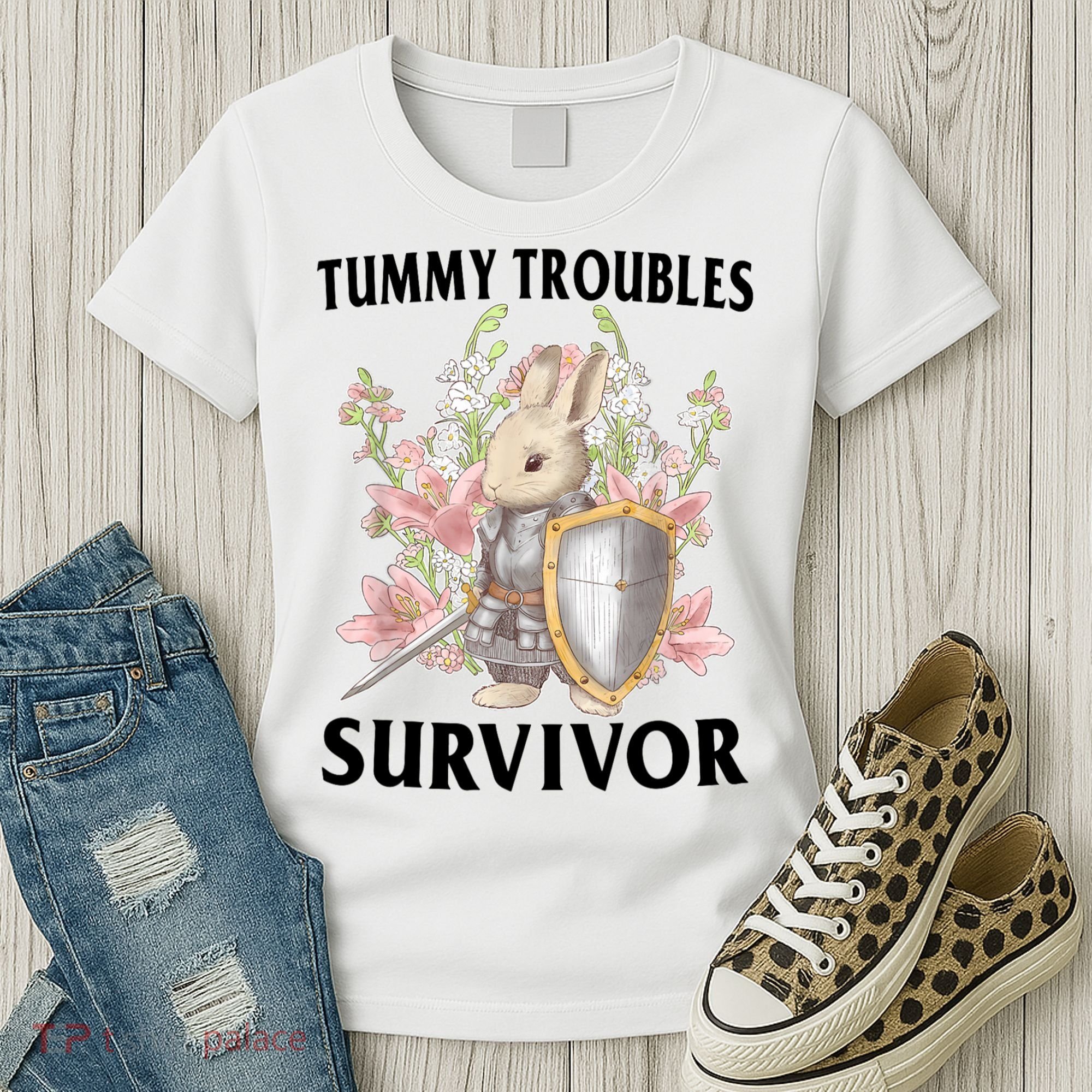 Tummy Troubles Survivor Funny Sarcastic Ibs Humor Statement Women's T-Shirt