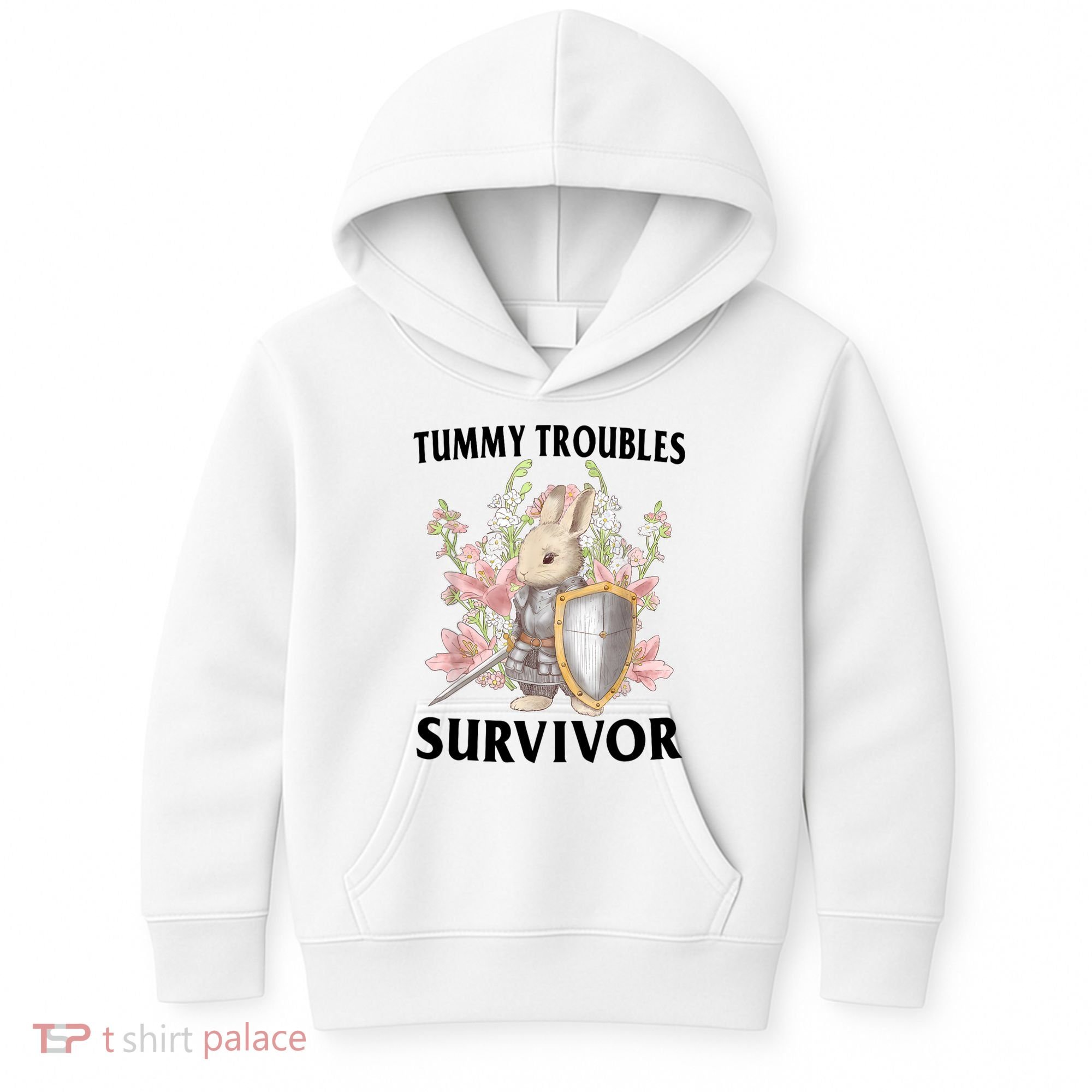 Tummy Troubles Survivor Funny Sarcastic Ibs Humor Statement Kids Hoodie