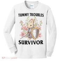 Tummy Troubles Survivor Funny Sarcastic Ibs Humor Statement Kids Long Sleeve Shirt thumb 0