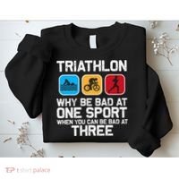 Triathlon Triathlete Swim Bike Run Sport Sweatshirt thumb 2
