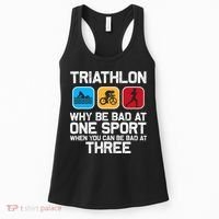 Triathlon Triathlete Swim Bike Run Sport Women's Tank Top thumb 0