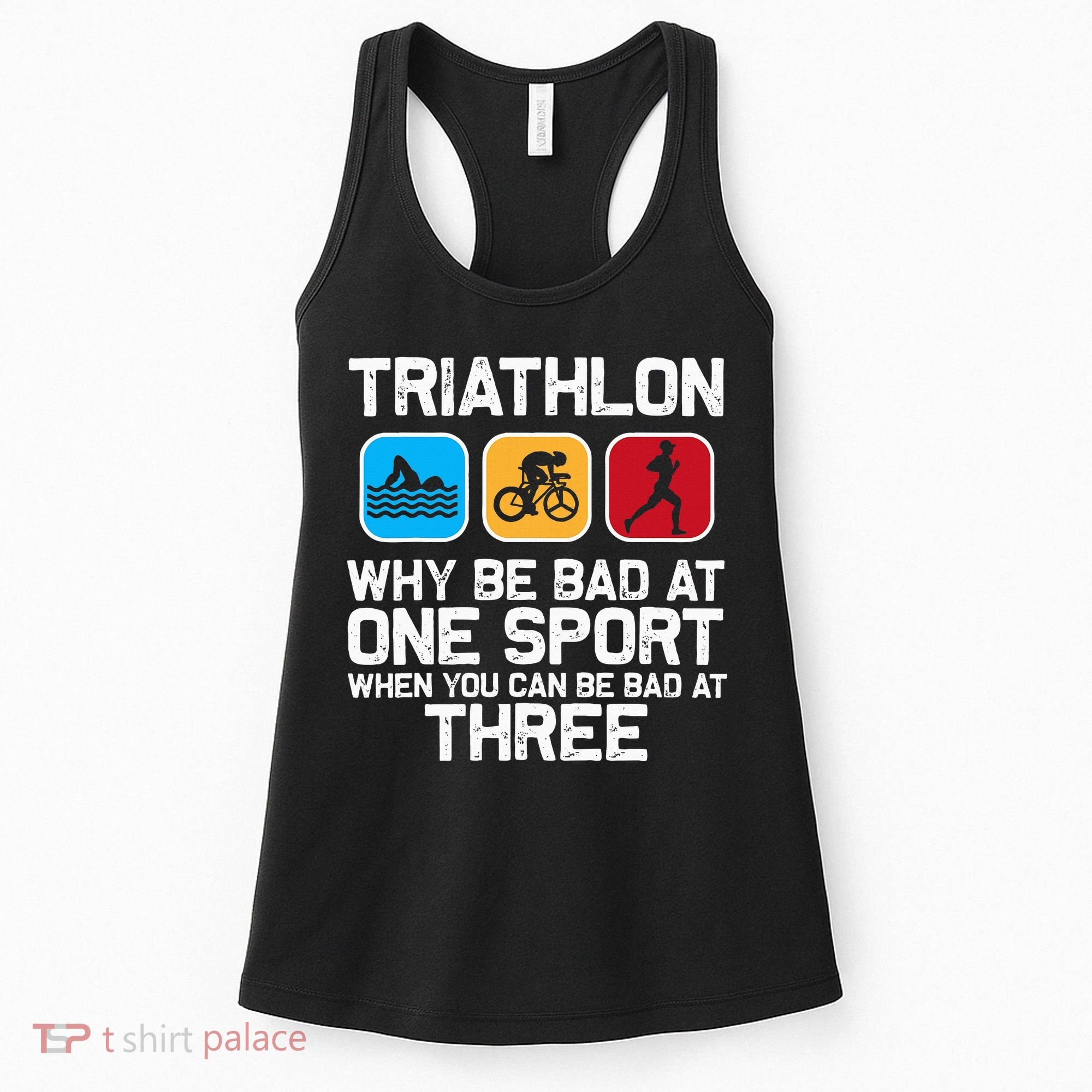 Triathlon Triathlete Swim Bike Run Sport Women's Tank Top