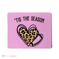 Tis The Season Football Leopard Heart Mousepad thumb 0