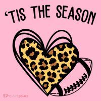 Tis The Season Football Leopard Heart Mousepad thumb 1