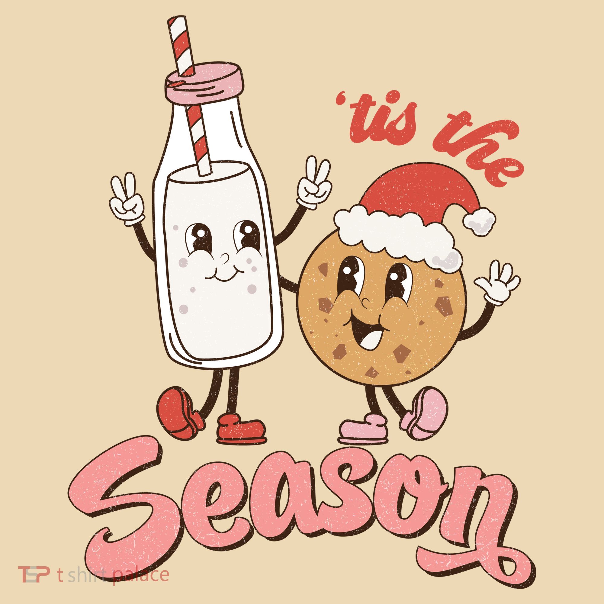 Tis The Season Christmas Santa Cookie Tote Bag