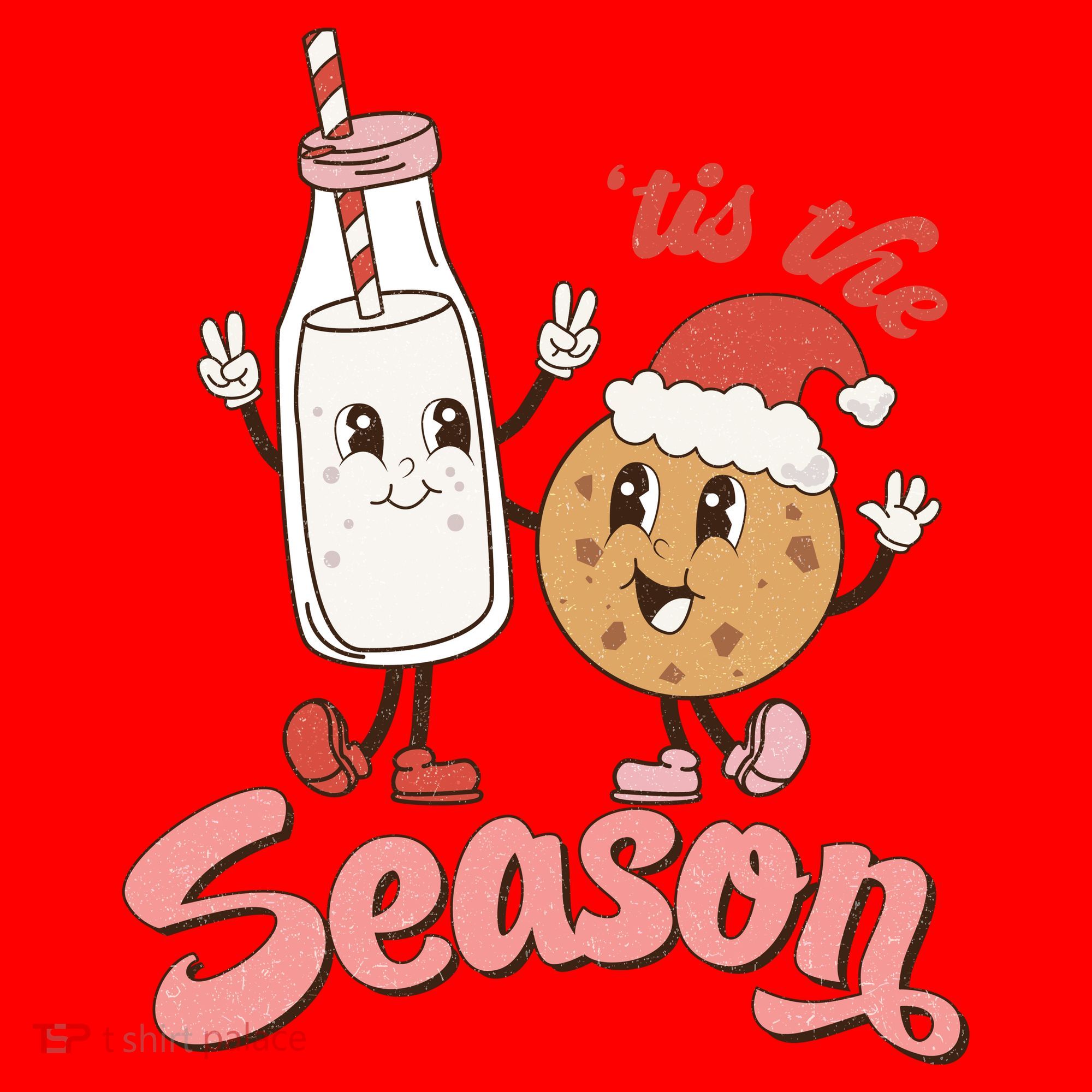 Tis The Season Christmas Santa Cookie Santa Hat