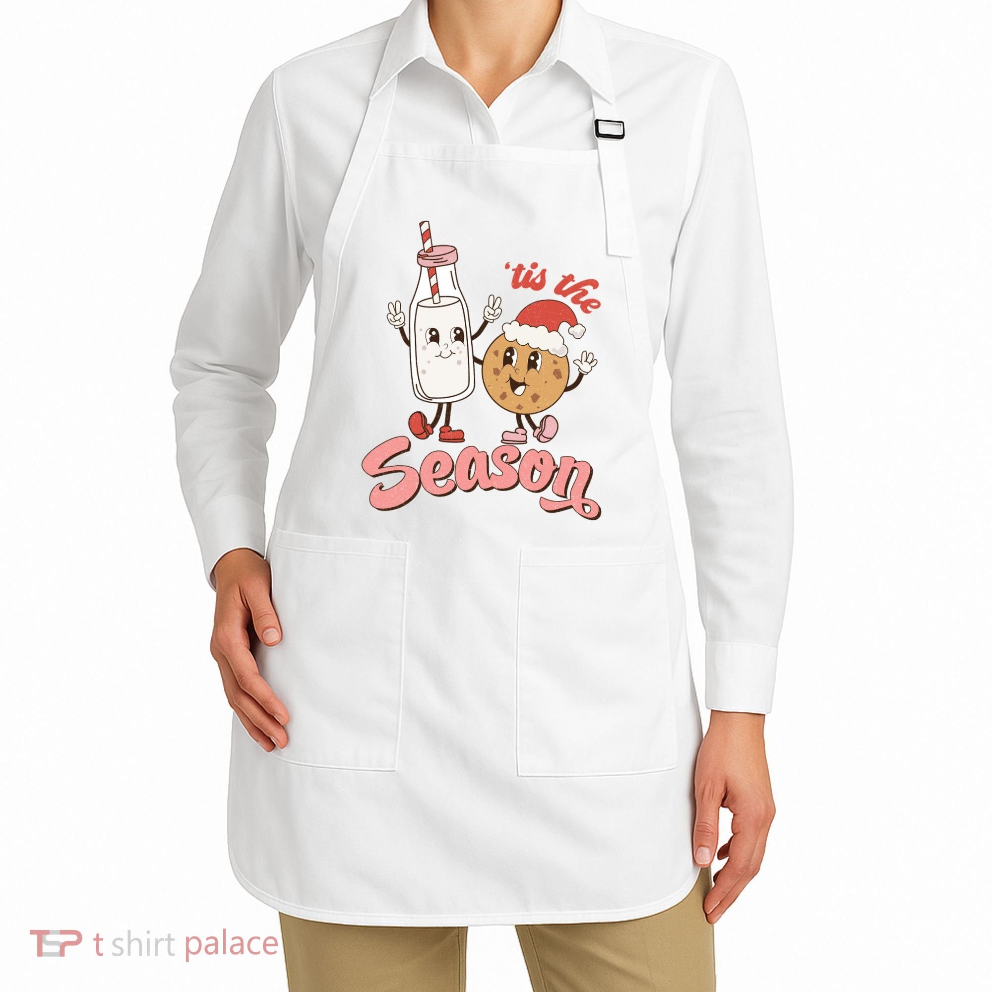 Tis The Season Christmas Santa Cookie Apron