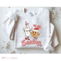 Tis The Season Christmas Santa Cookie Sweatshirt thumb 2