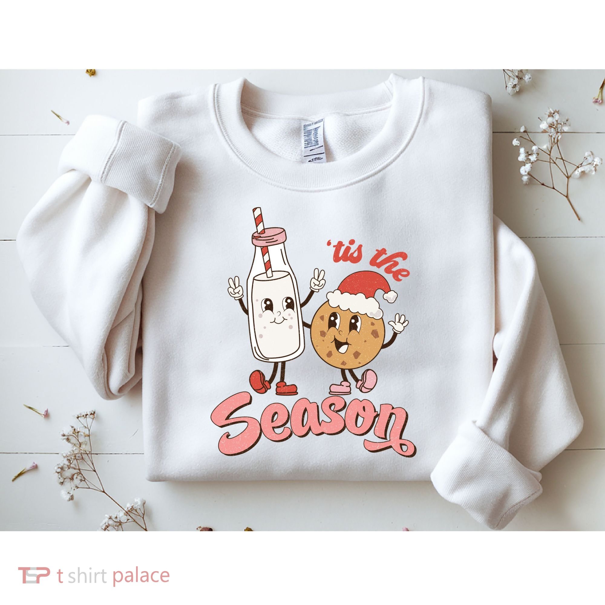 Tis The Season Christmas Santa Cookie Sweatshirt