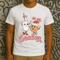 Tis The Season Christmas Santa Cookie T-Shirt thumb 3