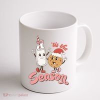 Tis The Season Christmas Santa Cookie Coffee Mug thumb 1