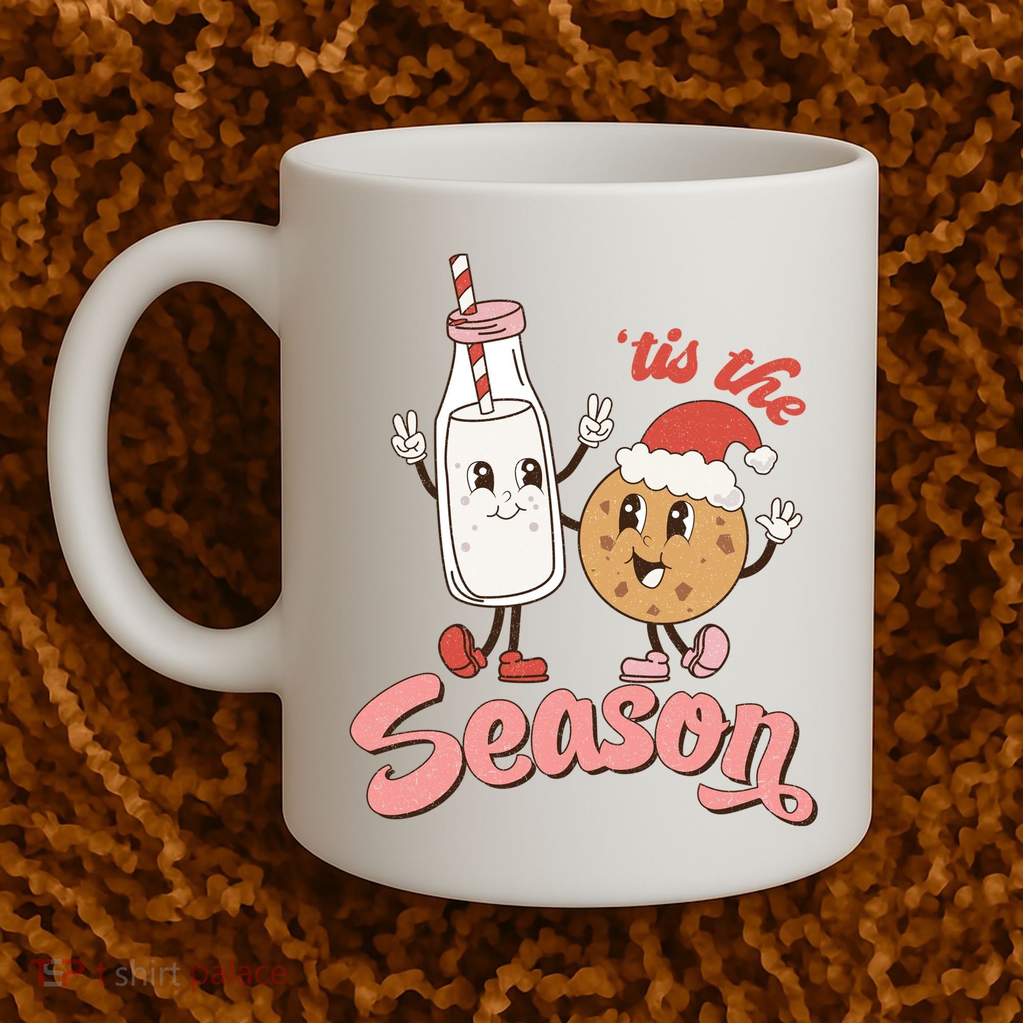 Tis The Season Christmas Santa Cookie Coffee Mug