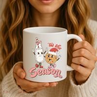 Tis The Season Christmas Santa Cookie Coffee Mug thumb 3