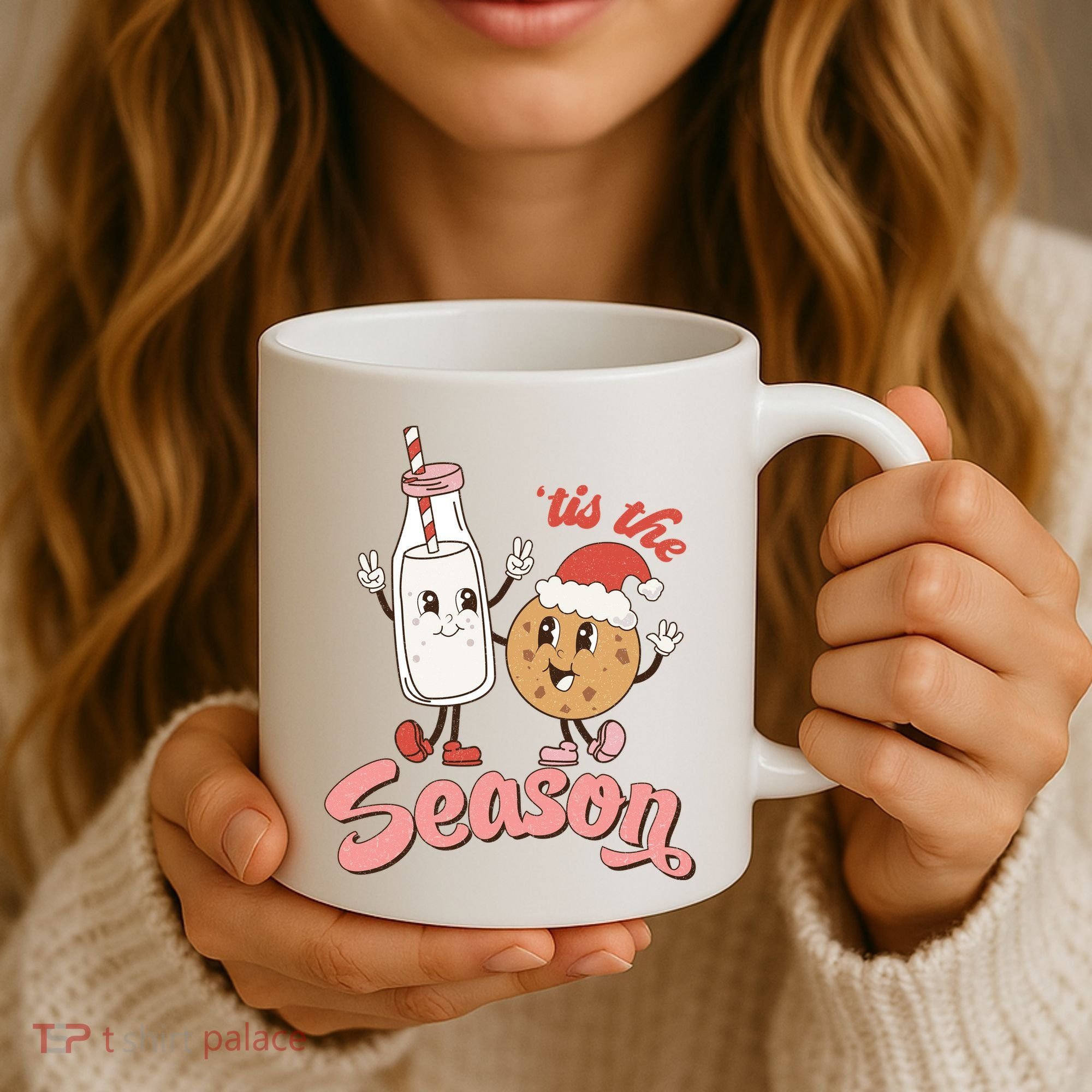 Tis The Season Christmas Santa Cookie Coffee Mug