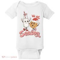 Tis The Season Christmas Santa Cookie Baby Bodysuit thumb 0