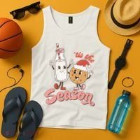 Tis The Season Christmas Santa Cookie Tank Top thumb 4