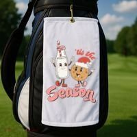 Tis The Season Christmas Santa Cookie Golf Towel thumb 2