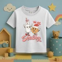 Tis The Season Christmas Santa Cookie Toddler T-Shirt thumb 3