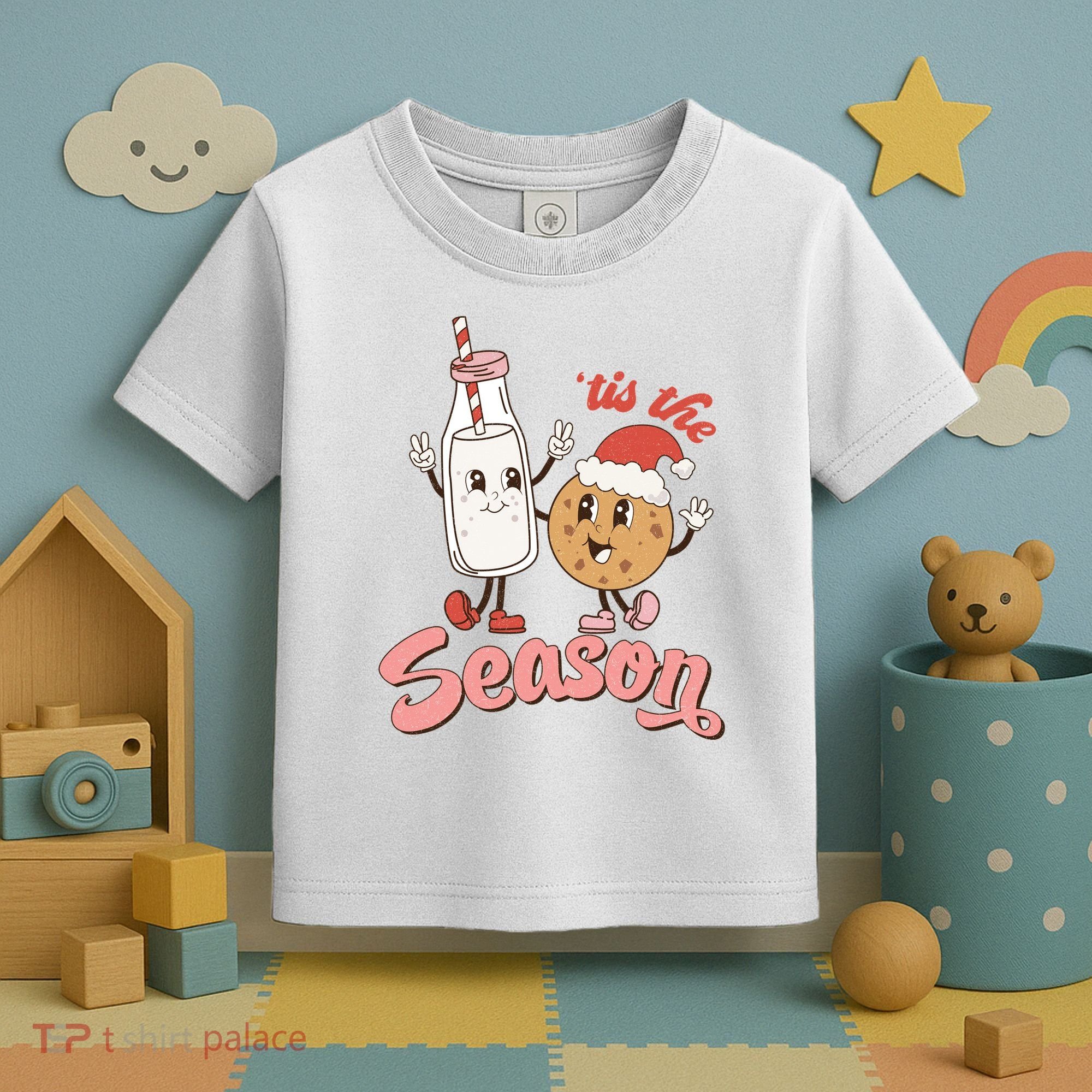 Tis The Season Christmas Santa Cookie Toddler T-Shirt