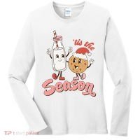 Tis The Season Christmas Santa Cookie Women's Long Sleeve Shirt thumb 0