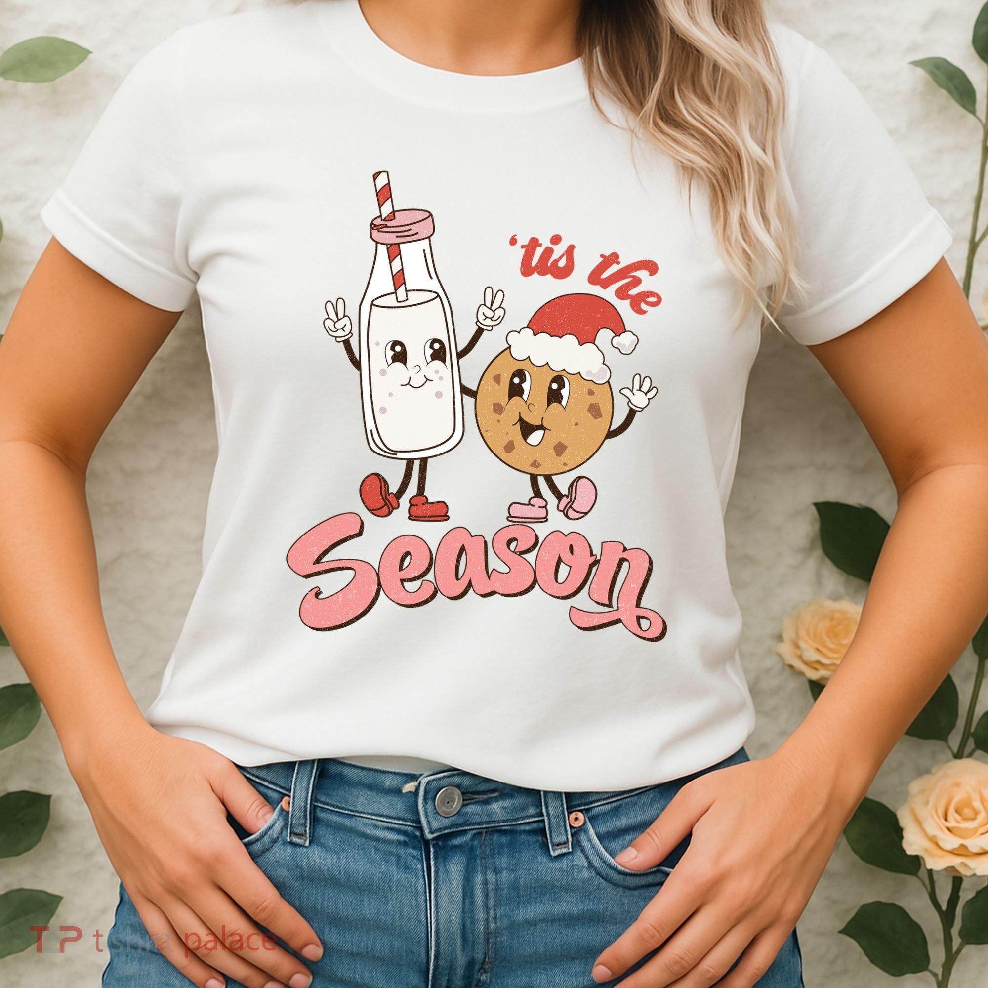 Tis The Season Christmas Santa Cookie Women's T-Shirt