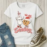Tis The Season Christmas Santa Cookie Women's T-Shirt thumb 3