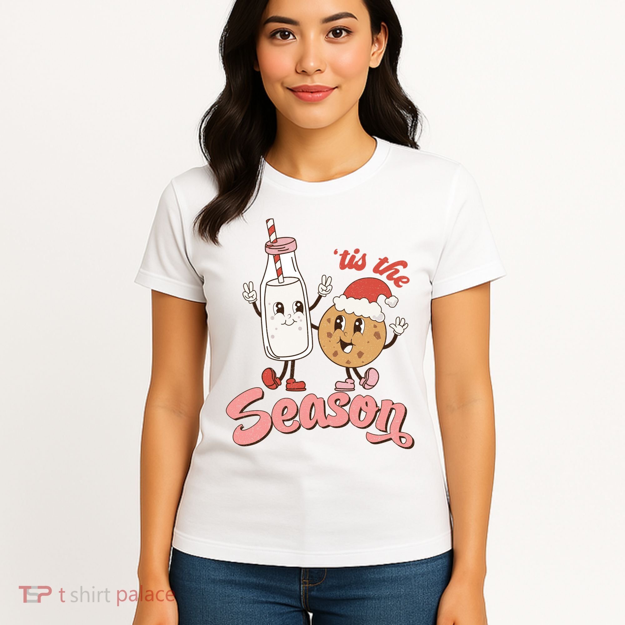 Tis The Season Christmas Santa Cookie Women's T-Shirt