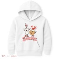 Tis The Season Christmas Santa Cookie Kids Hoodie thumb 0