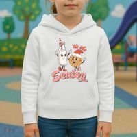 Tis The Season Christmas Santa Cookie Kids Hoodie thumb 3