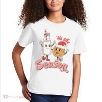 Tis The Season Christmas Santa Cookie Kids T-Shirt thumb 2