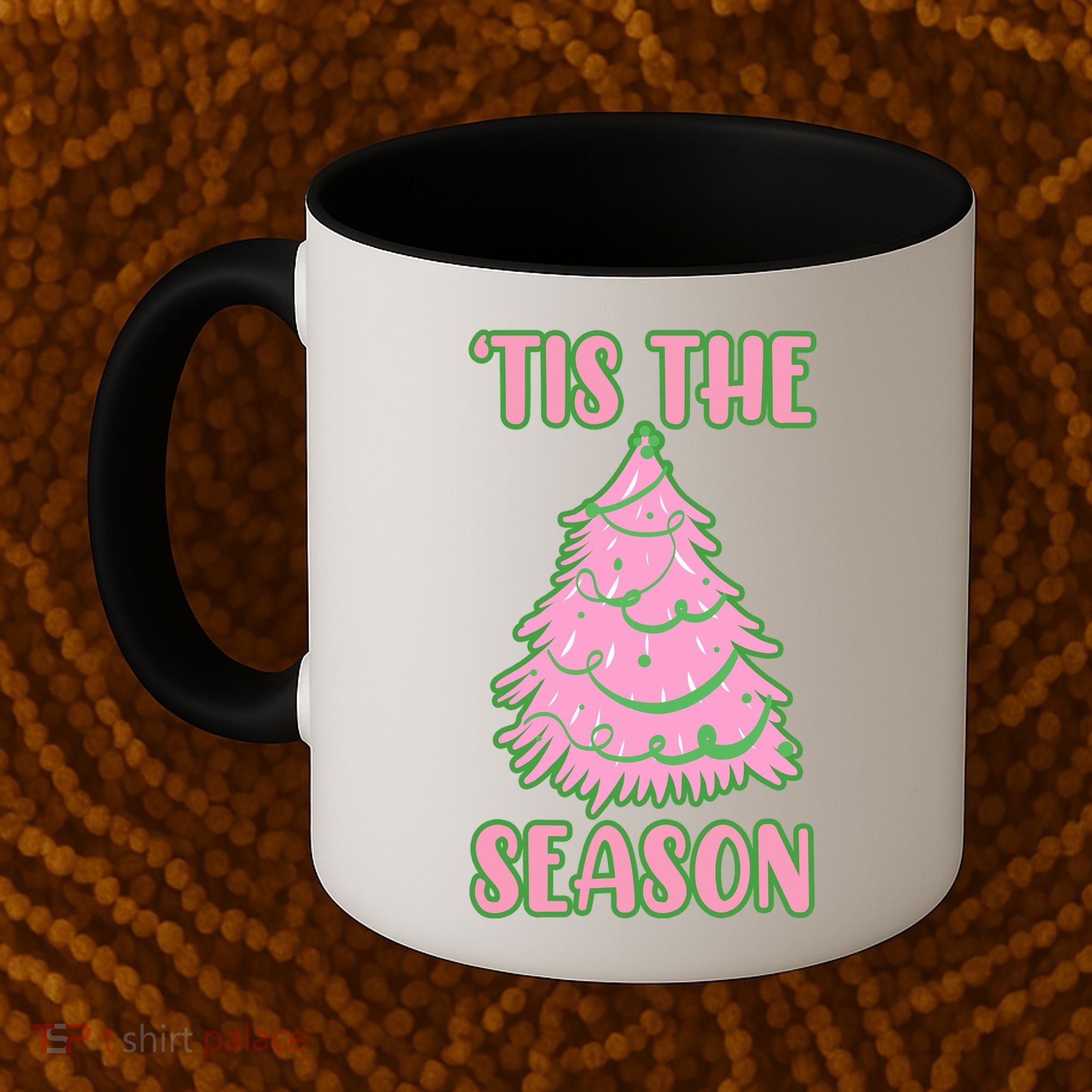 Tis The Season Pink Christmas Tree Coffee Mug