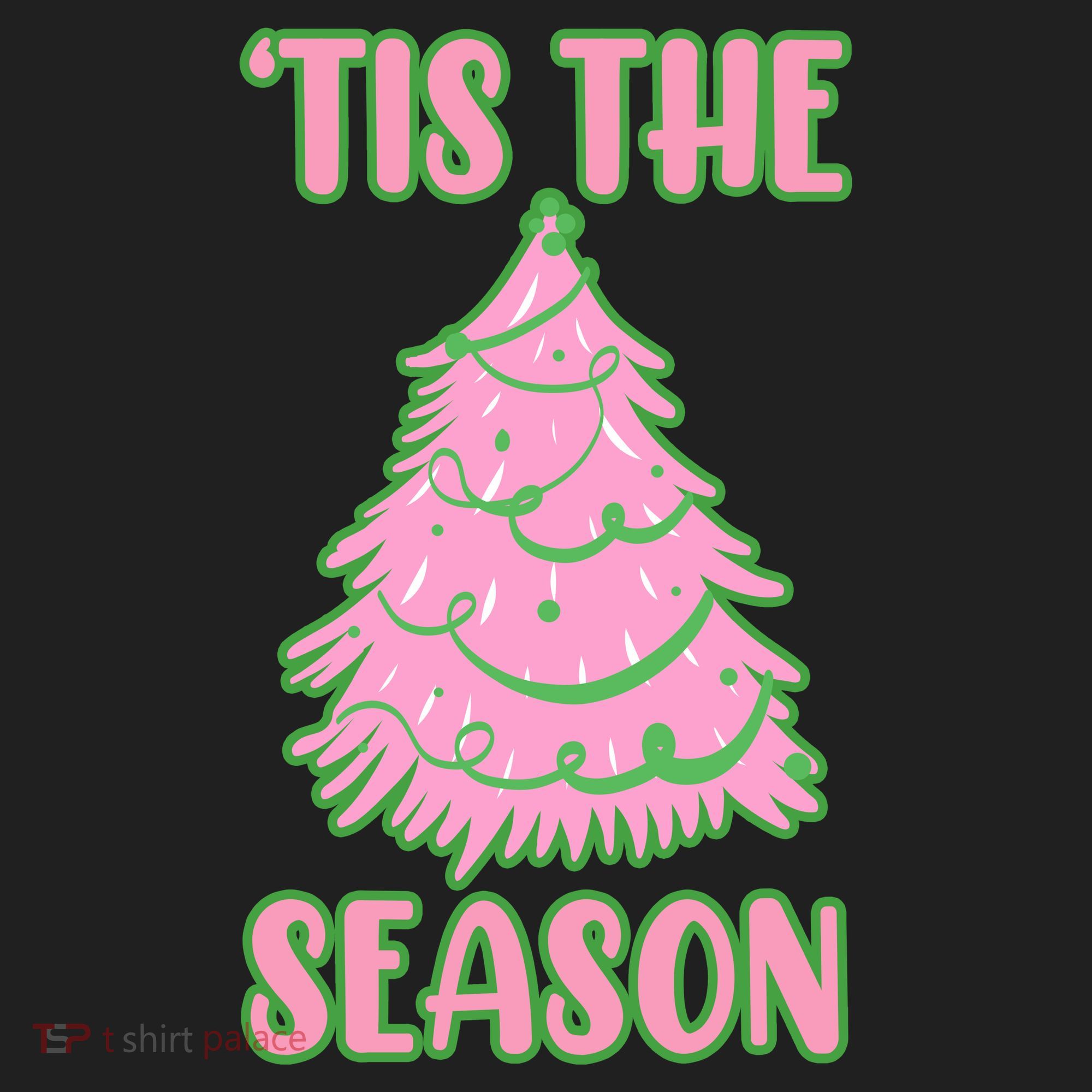 Tis The Season Pink Christmas Tree Tumbler