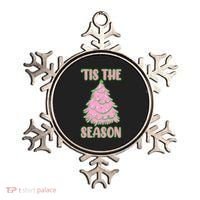 Tis The Season Pink Christmas Tree Ornament thumb 0