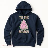 Tis The Season Pink Christmas Tree Hoodie thumb 0