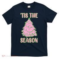 Tis The Season Pink Christmas Tree T-Shirt thumb 0